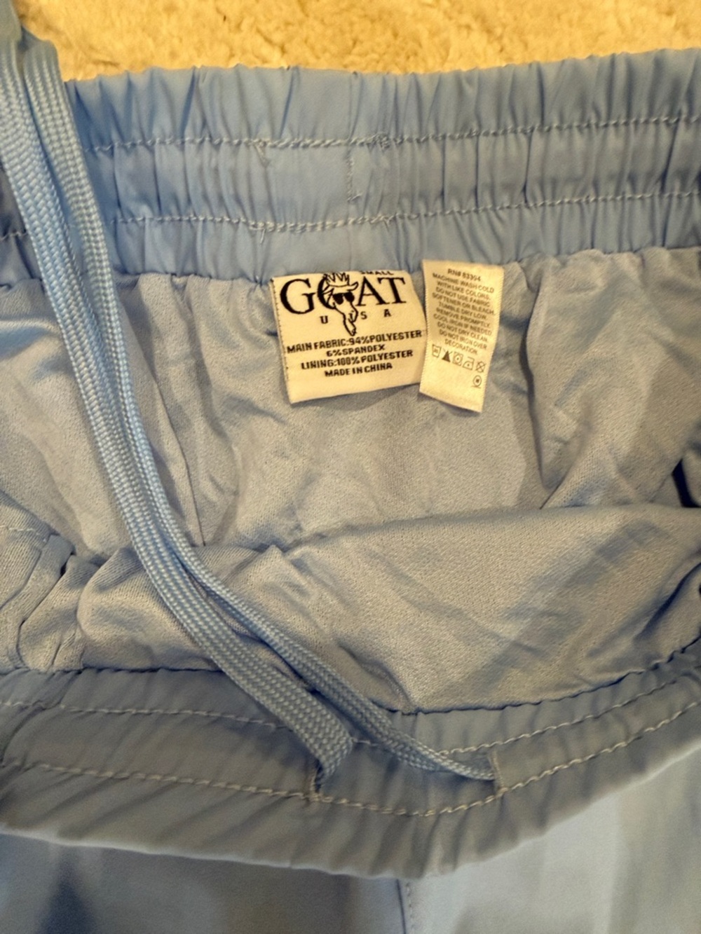 GOAT USA Women's Athletic Shorts in Light Blue - Picture 4 of 5